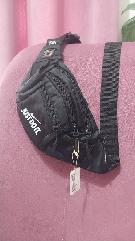 کیف کمری خارجی پارچه دیبا مشکی